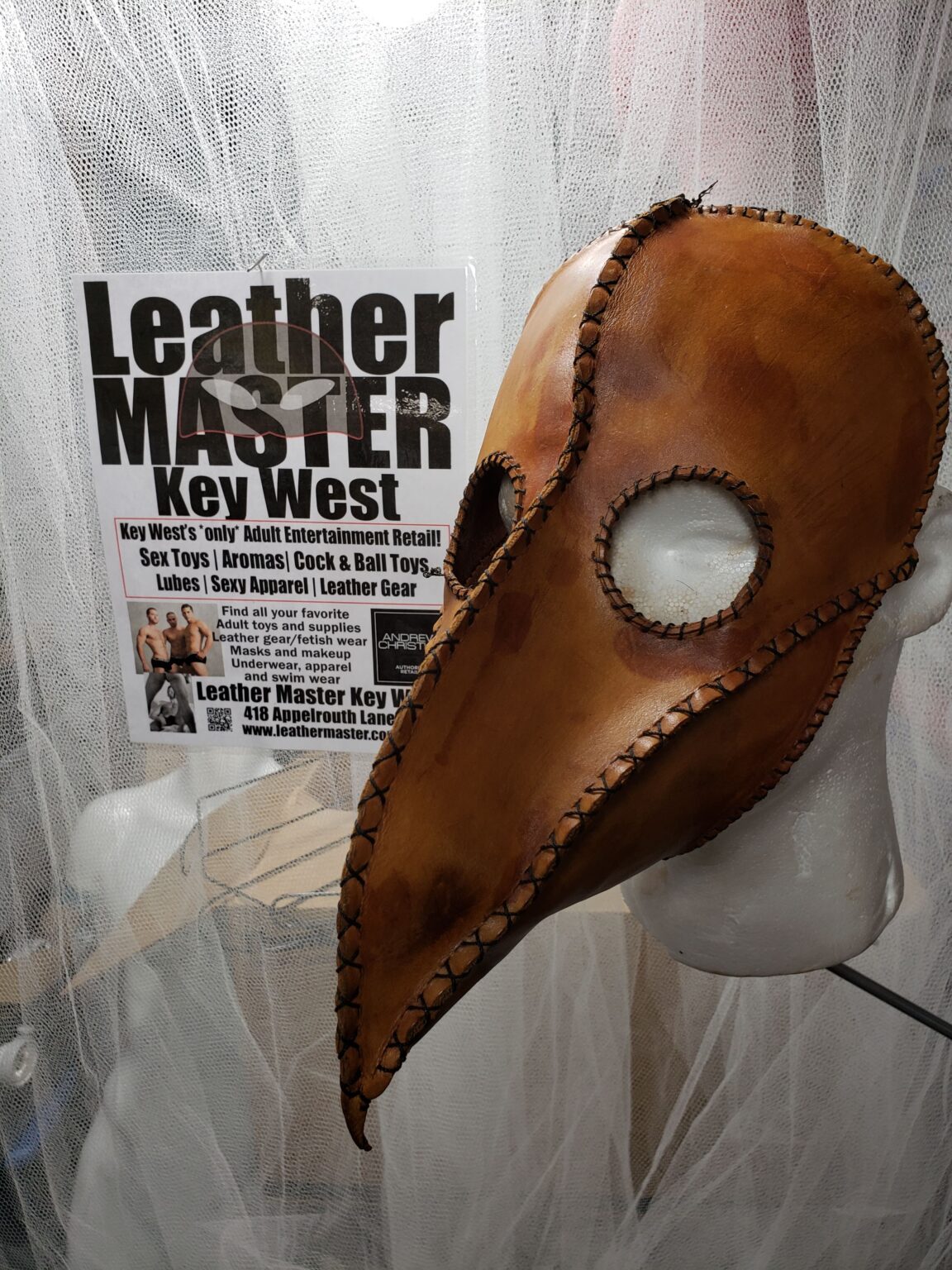 Leather Plague Beak Mask Leather Master Key West