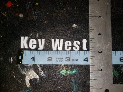 "Key West" laser cut wood lettering